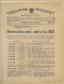 Orędownik Urzędowy Powiatu Tucholskiego 1928, Nr 32
