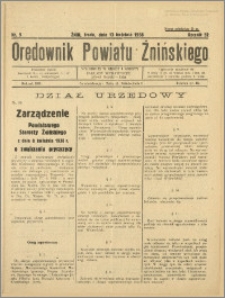 Orędownik Powiatu Żnińskiego 1938 Nr 9