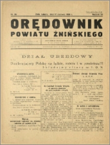 Orędownik Powiatu Żnińskiego 1939 Nr 20