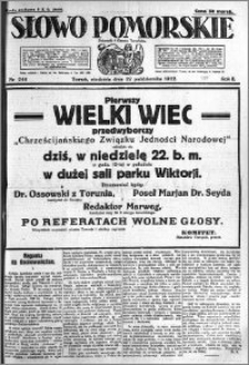 Słowo Pomorskie 1922.10.22 R.2 nr 244
