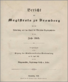Bericht des Magistrats zu Bromberg über die Verwaltung und den Stand der Gemeinde Angelegenheiten für das Jahr 1858